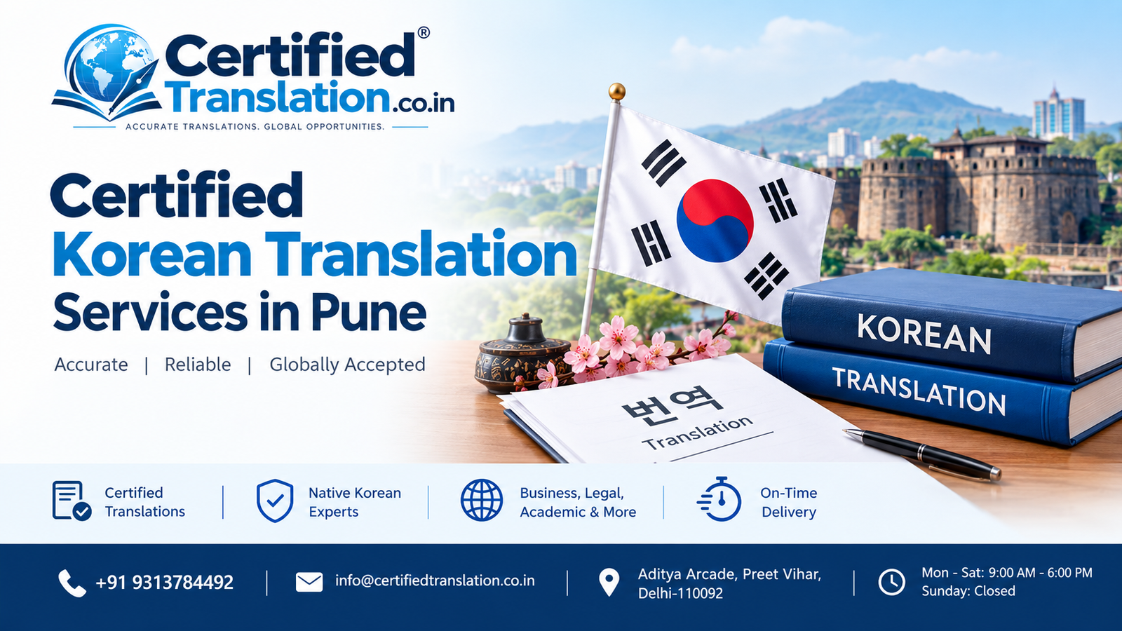 Certified Korean Translation Services in Pune