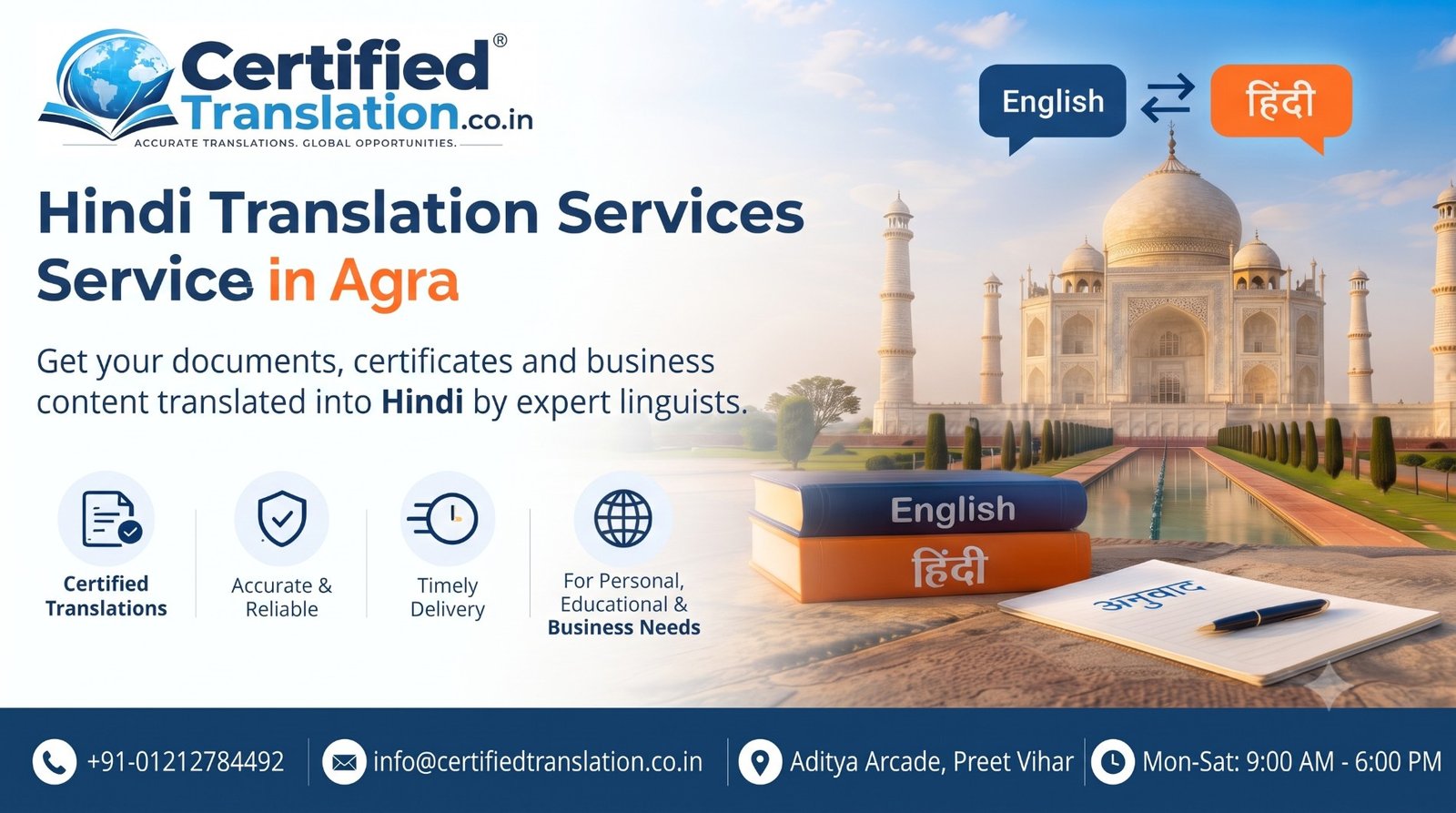 Hindi Translation Services in Agra