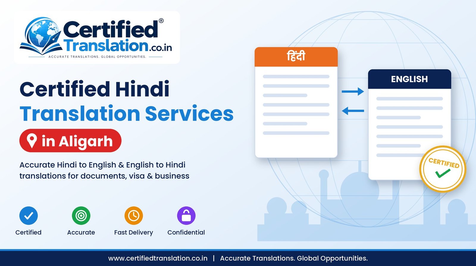Certified Hindi Translation Services in Aligarh