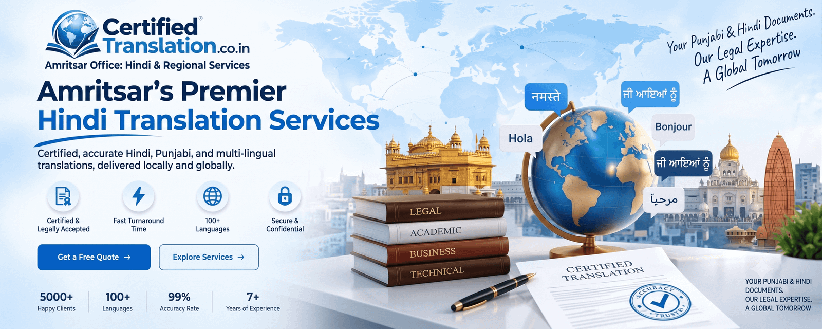 Hindi Translation Services in Amritsar