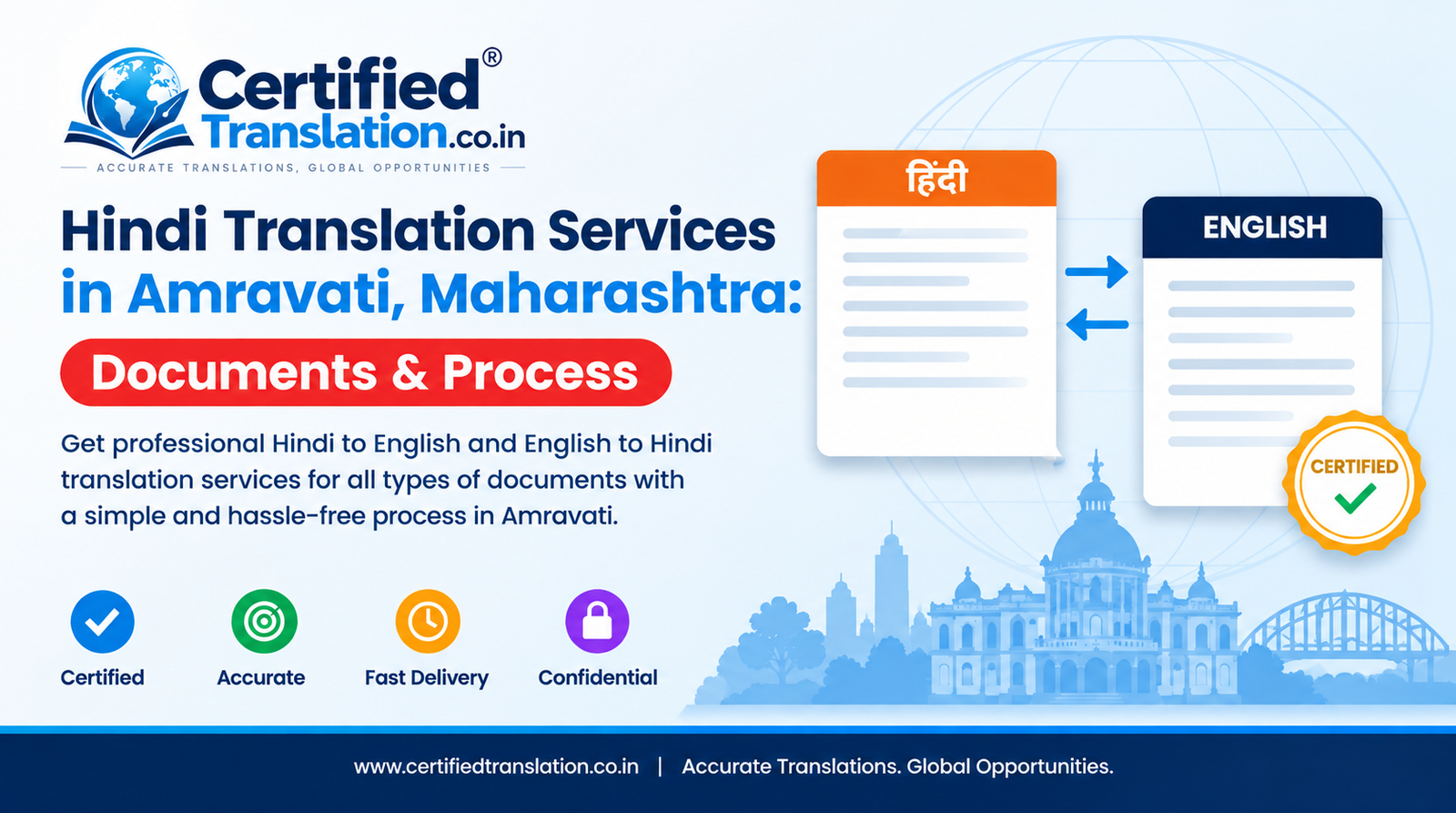 Hindi Translation Services in Amravati, Maharashtra: Documents & Process