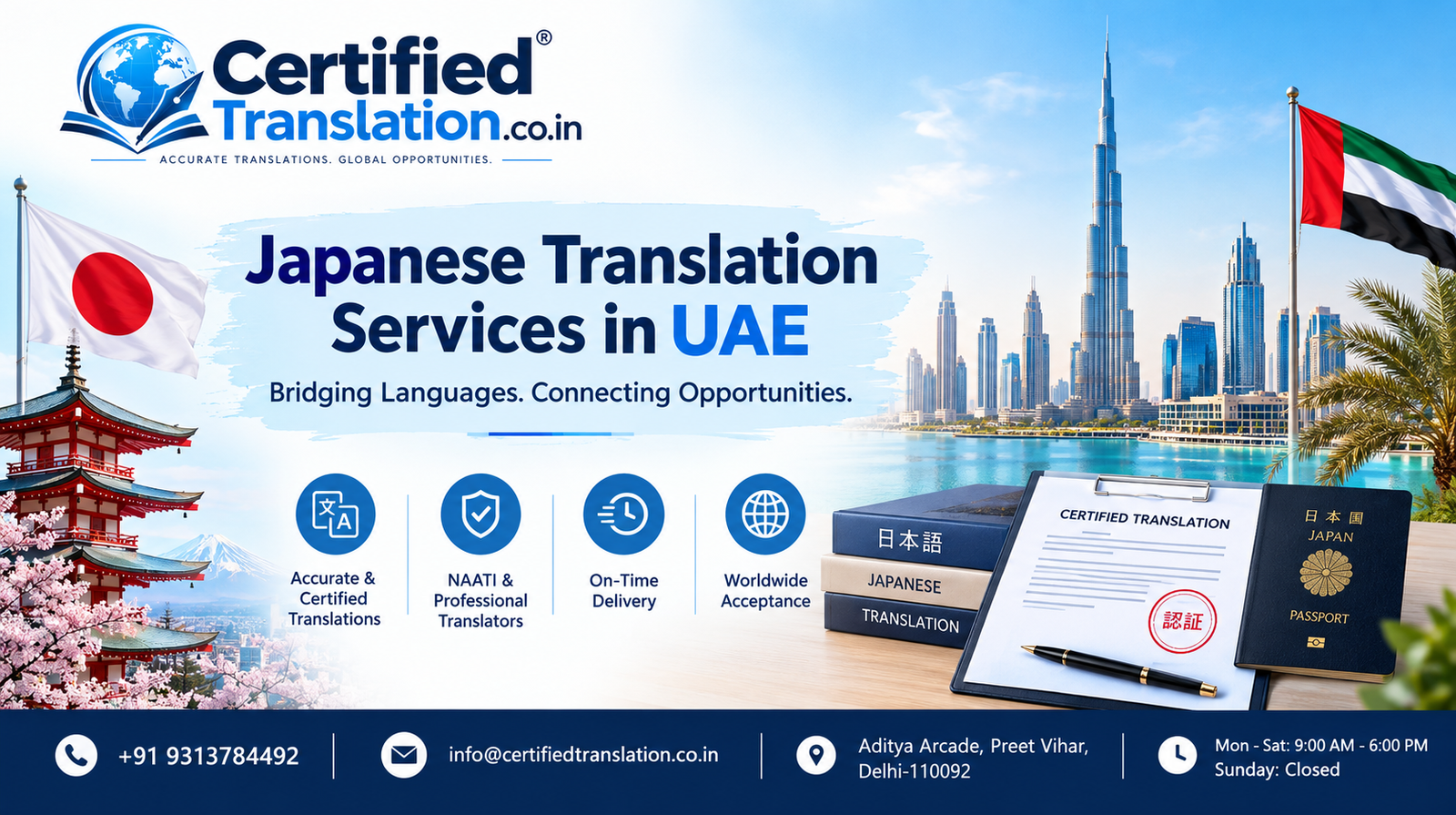 Certified Japanese Translation Services in UAE