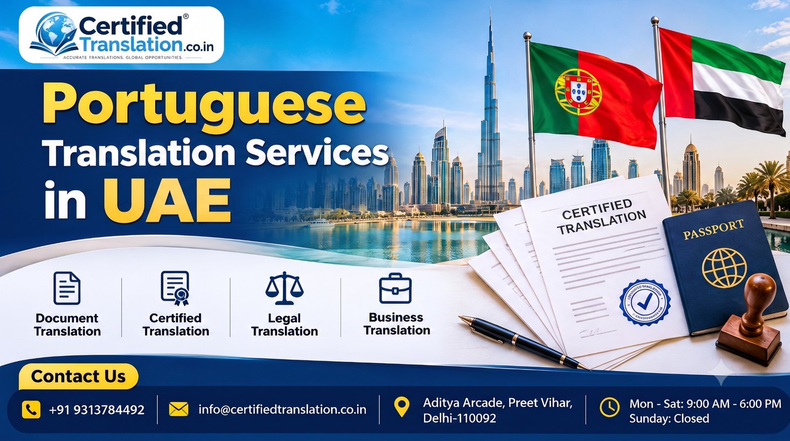 Certified Portuguese Translation Services in UAE Guide