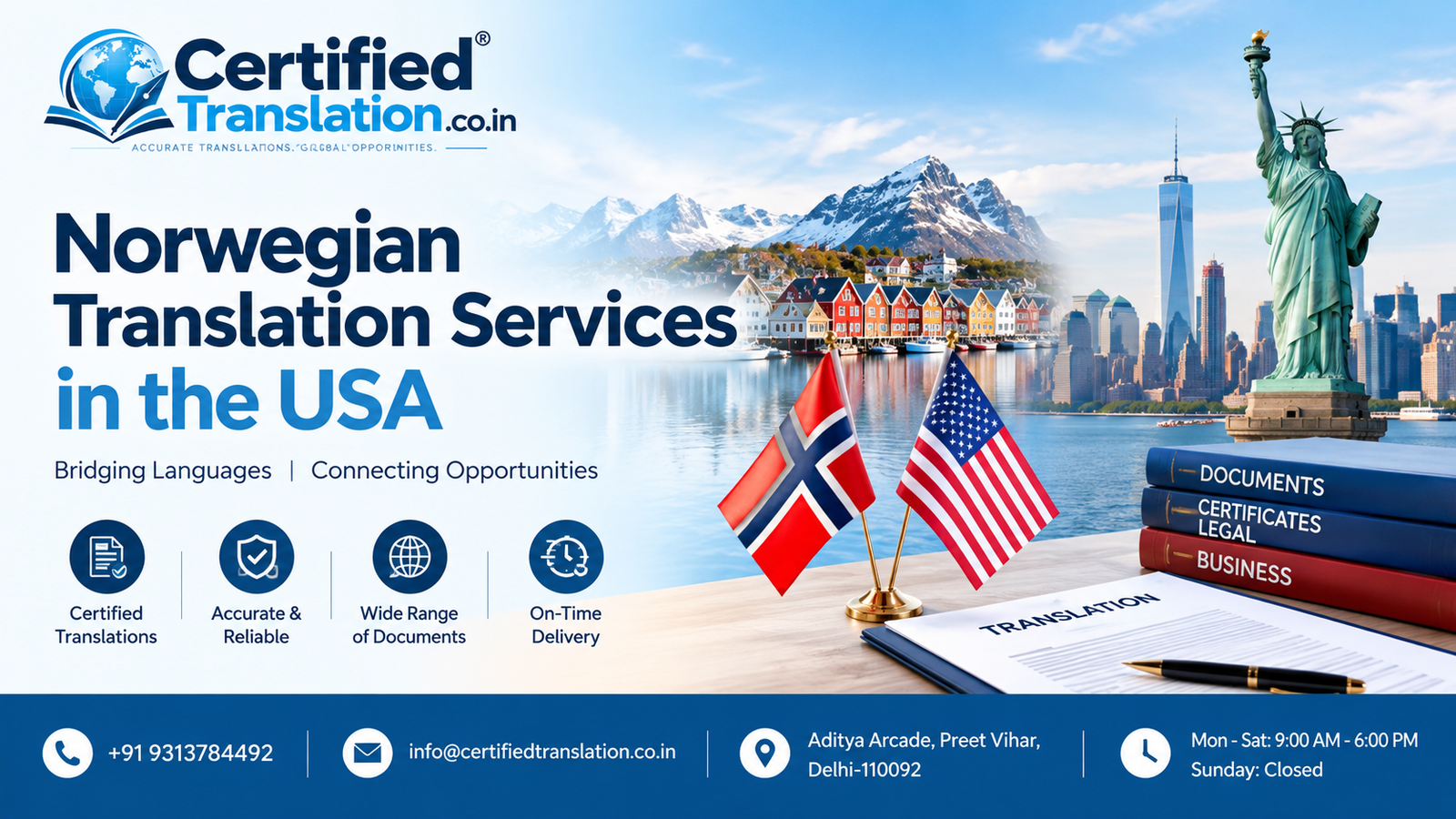 Norwegian Translation Services in the USA