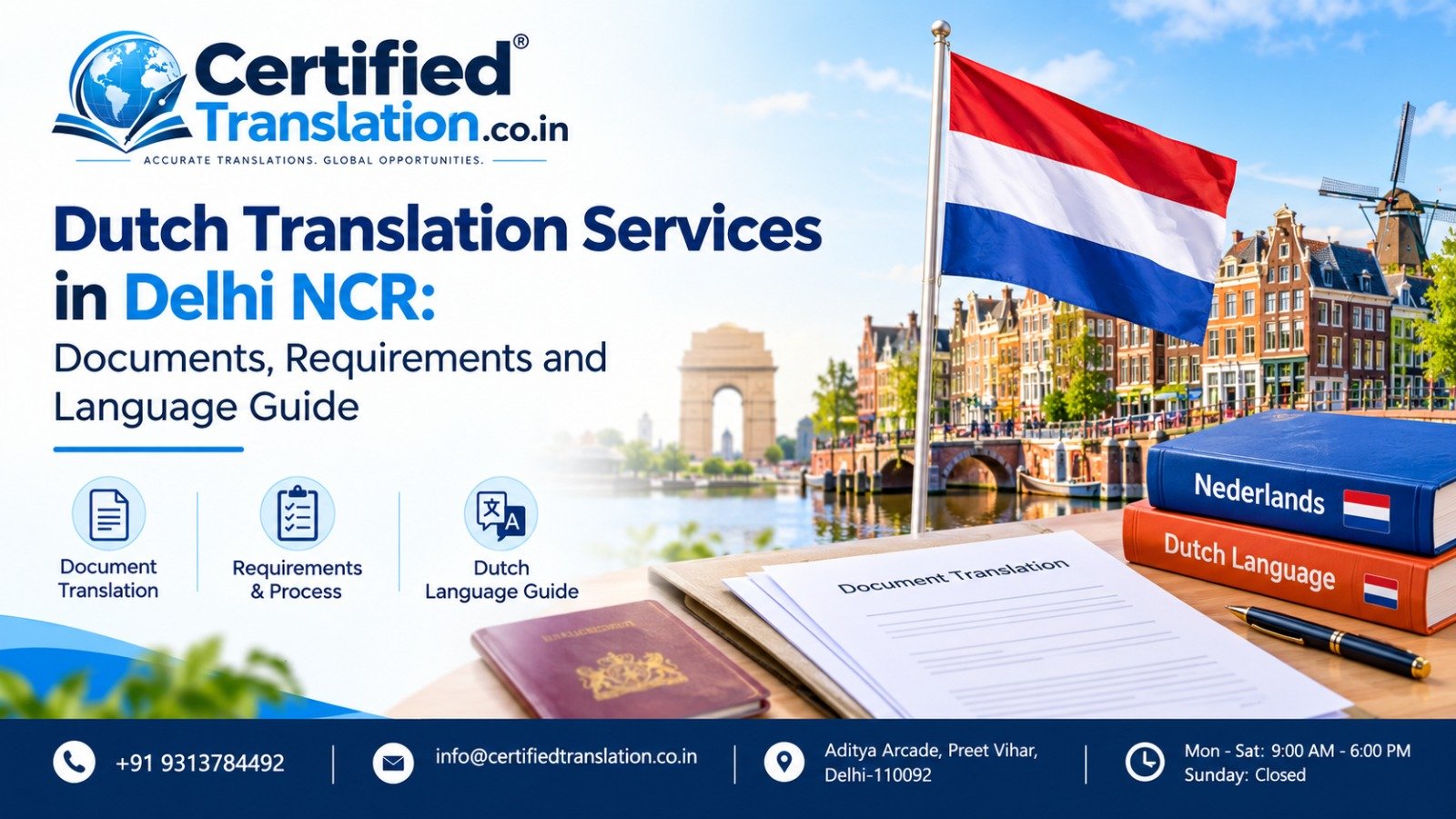 Dutch Translation Services in Delhi NCR: Documents, Requirements and Language Guide