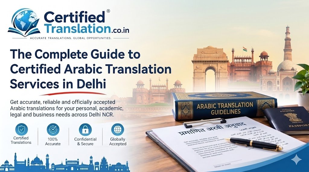 Certified Arabic Translation Services in Delhi