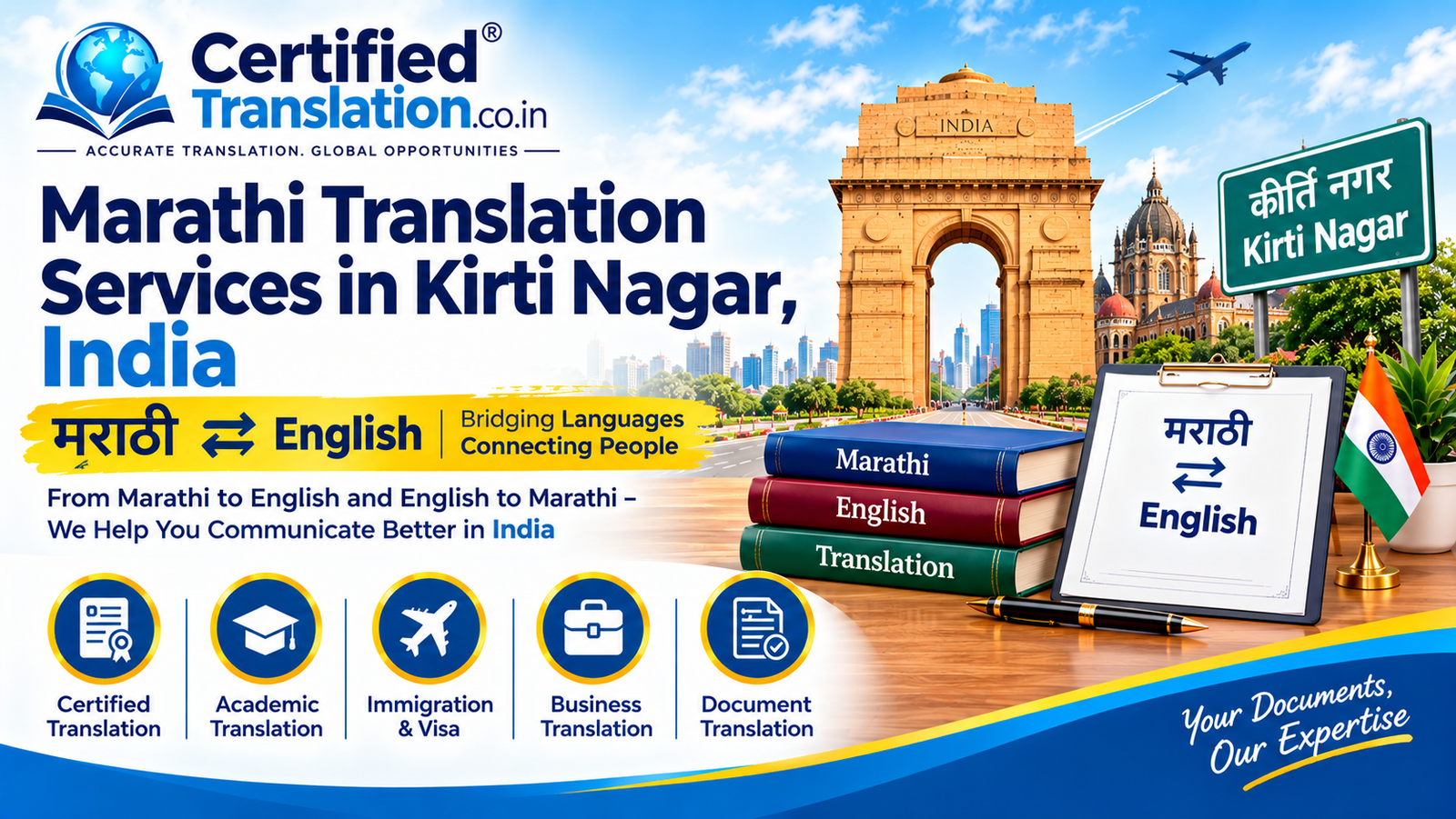 Marathi Translation Services in Kirti Nagar, India – Certified Translation