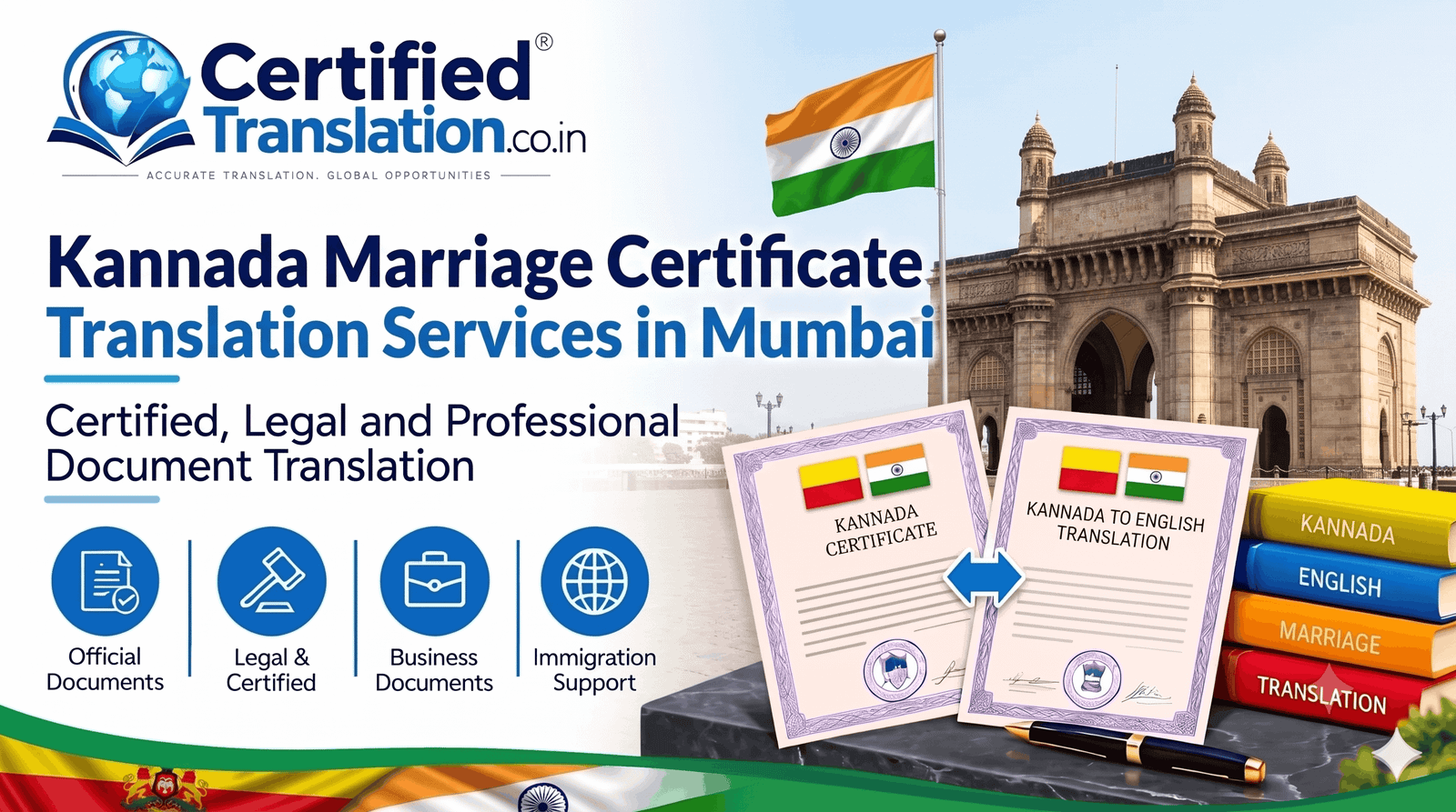 Kannada Marriage Certificate Translation in Mumbai