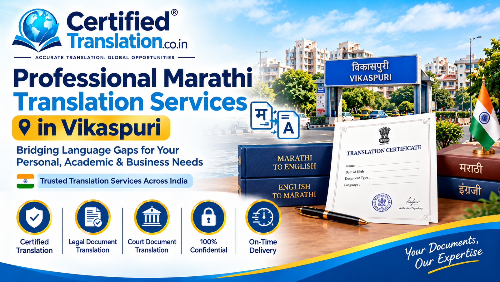 Professional Marathi Translation Services in Vikaspuri