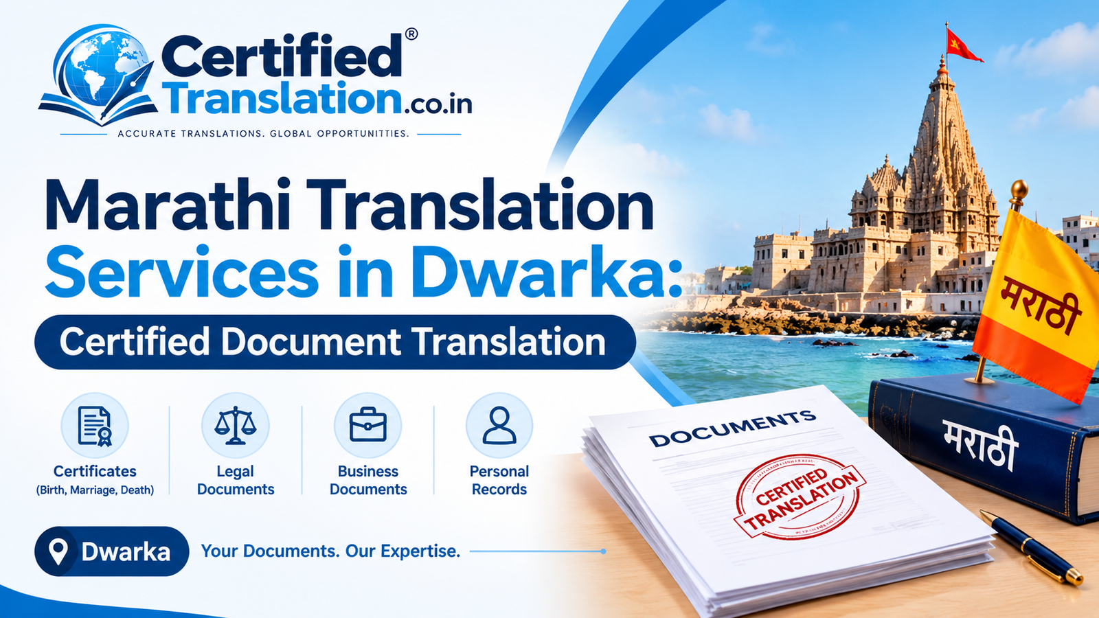 Marathi Translation Services in Dwarka: Certified Document Translation