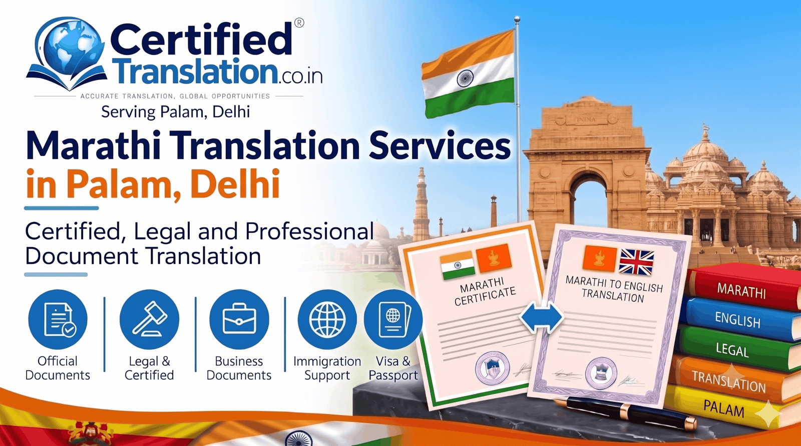 Certified Marathi Translation Services in Palam, Delhi