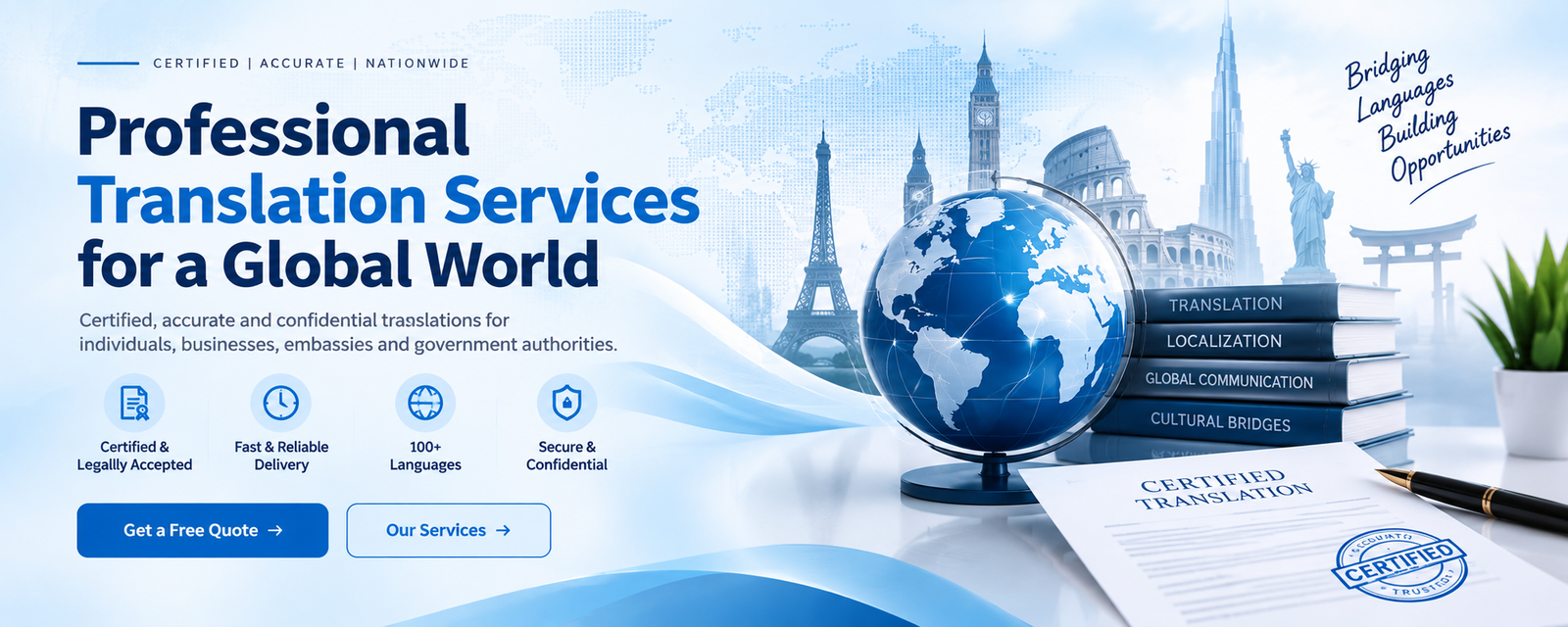 Certified Translation Services Banner 3